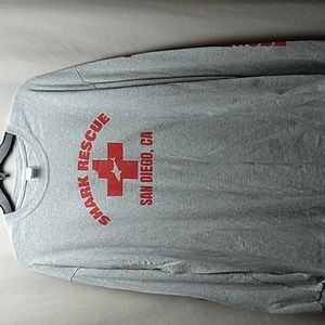 San Diego Shark Rescue Men's XL In Gray & red